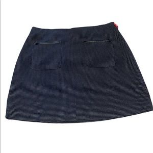 ELLE Fresh Blooms Black Dot A Line Mini Skirt Sz M